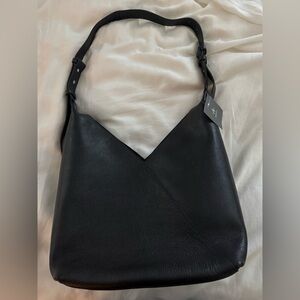 Aquatalia Black Italian Leather Tote Bag/Hobo Bag - NEVER USED!